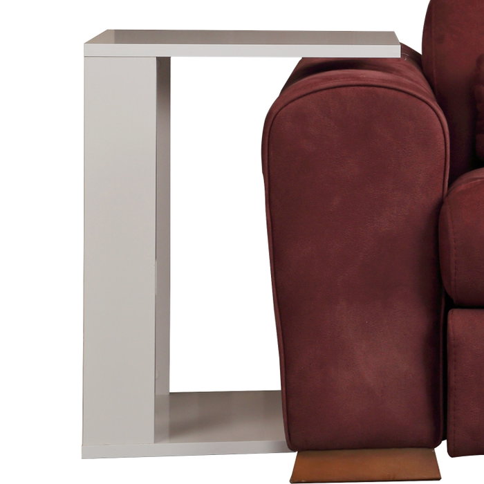 Hanah Home Mesa Auxiliar Single - Shiny White